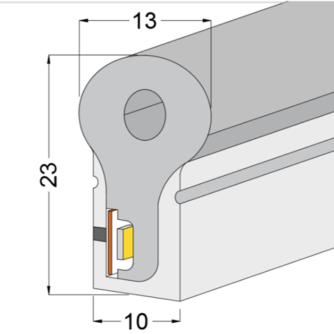 YT-SN2835-XX-1023Side View Neon Strip 1023
