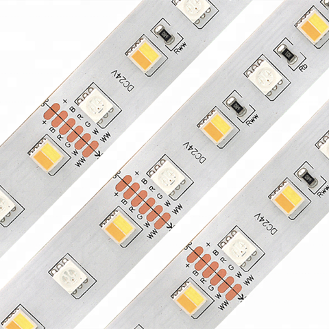 72--24V--15W--15mm5050 RGB+DW(2 in one) strip