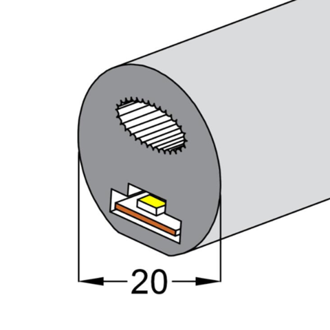 YT-RN2835-XX-D20Round type Neon Strip D20
