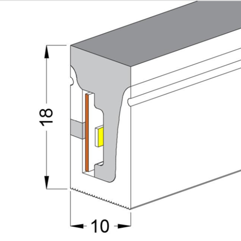 YT-SN2835-XX-1018Side View Neon Strip 1018