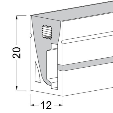 YT-SN2835-XX-1220-24VSide View Neon Strip 1220